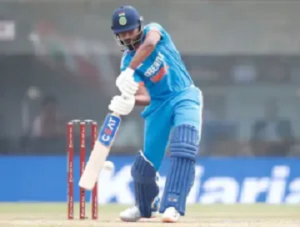 Virat Kohli playing cover drive