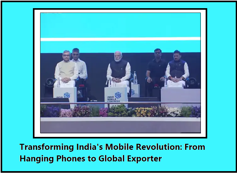 PM Modi with Telecom Minister Ashwini Vaishnav and others