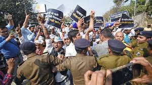 Sanjay Singh's Arrest by ED: Big Protest by AAP