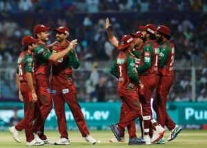 Kolkata Knight Riders clinch their first IPL victory over Lucknow Super Giants.
