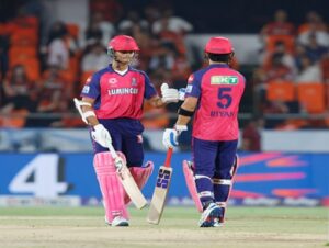 unrisers Hyderabad clinched a thrilling victory over Rajasthan Royals in a nail-biting IPL encounter.