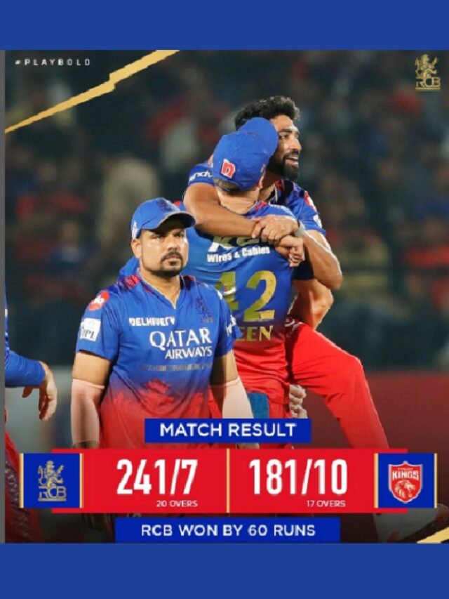 RCB’s dominant victory crushes Punjab Kings’ playoff dreams in IPL 2024