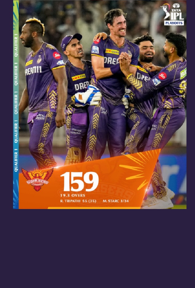 Kolkata Knight Riders triumph over Sunrisers Hyderabad in IPL Qualifier.