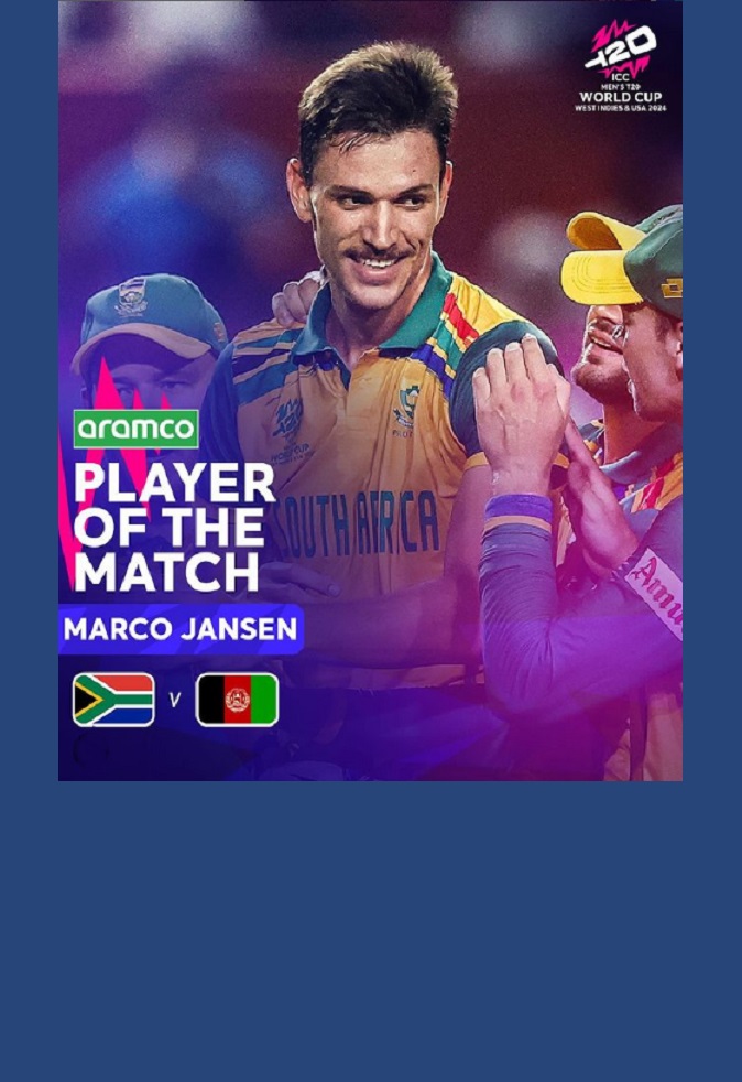 South Africa Makes History: Reaches first T20 World Cup final after defeating Afghanistan convincingly.