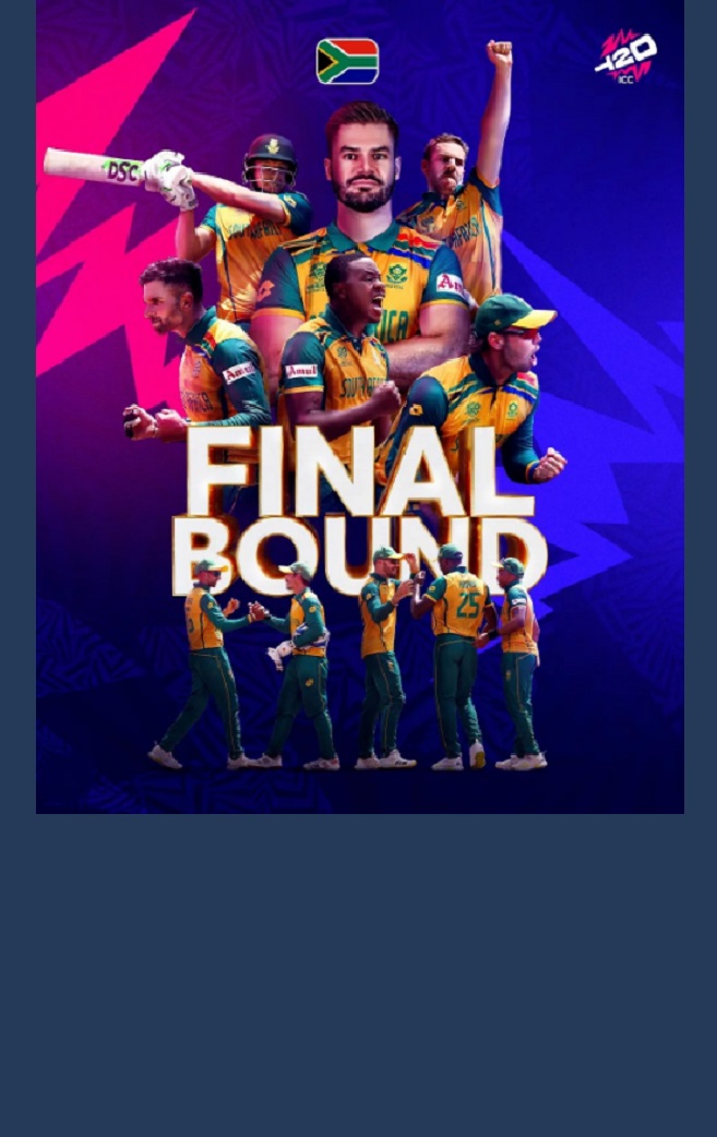 South Africa Makes History: Reaches first T20 World Cup final after defeating Afghanistan convincingly.