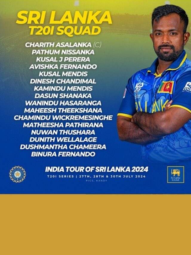 Sri Lanka Announces T20 Squad for Series Against India