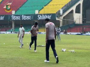 Bangladesh cricket team practicing in Green Park Kanpur