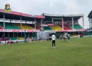 Bangladesh cricket team practicing in Green Park Kanpur